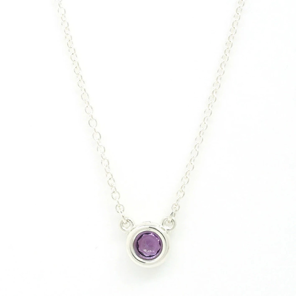 Tiffany Co Elsa Peretti by the Yard Amethyst Silver Pendant polished as Silver